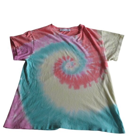 Daydreamer Spiral Tie Dye “Azalea” Short Sleeve T-shirt, Size XS, NWOT - Picture 5 of 9